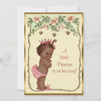 Etnisch Prinses Rozen & Harten Baby shower Kaart