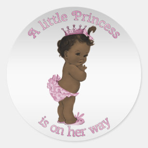  etnisch prinsesje Baby shower Ronde Sticker