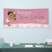 Etnisch prinsesje Baby shower Spandoek (Beurs)