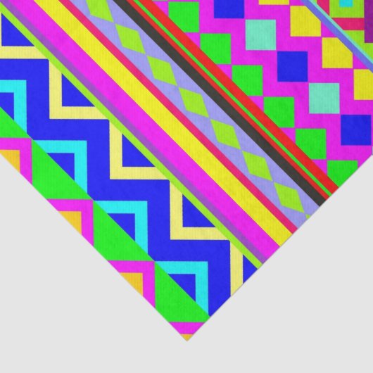 Etnisch psychedelisch textuurpatroon tissuepapier (Detail)