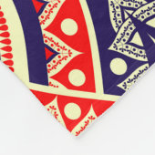 Etnisch rood-goudkleurig Indiaas bloempatroon Fleece Deken (Hoek)