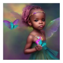 Etnisch schattig meisje vlinder paars blauwgroen r