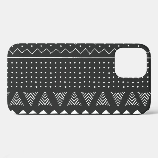 Etnisch stamverband: zwart wit patroon. Case-Mate iPhone case (Achterkant (horizontaal))