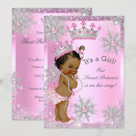Etnisch Sweet Princess Baby shower Wonderland Roze Kaart
