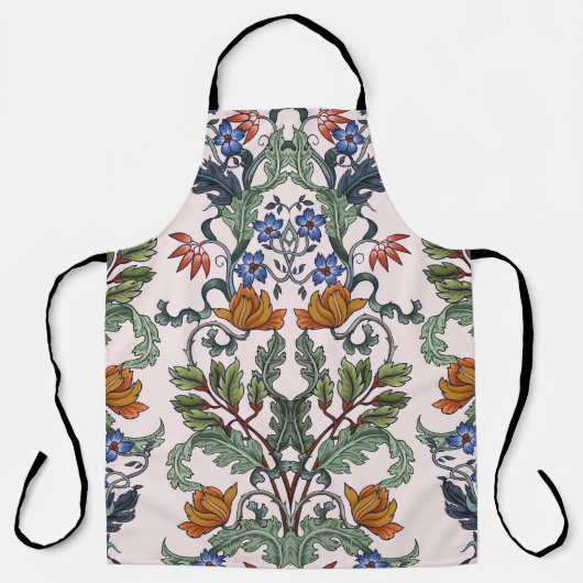 Etnisch Traditioneel: Decoratieve  Bloemen Schort (Voorkant)