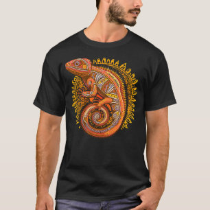 Etnisch Tribal Iguana ontwerp T-shirt