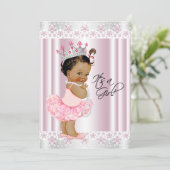 Etnisch Tutu Ballerina Parel en Kant Baby shower Kaart (Staand voorkant)
