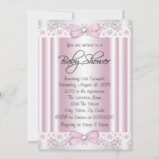 Etnisch Tutu Ballerina Parel en Kant Baby shower Kaart (Achterkant)