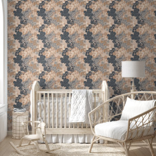 Etnisch Victoriaans bloemmotief ontwerp Behang
