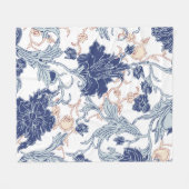 Etnisch Victoriaans bloemmotief  ontwerp Fleece Deken (Voorkant (Horizontaal))