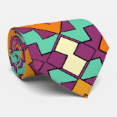 Etnisch Ziel Retro Aangepast Patroon Stropdas (Opgerold)