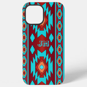 Etnisch zuidwest geometrisch aztec-patroon. iPhone 12 pro max hoesje
