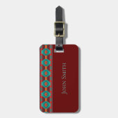 Etnisch zuidwest geometrisch ontwerp. bagagelabel (Voorkant verticaal)