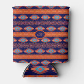 Etnisch zuidwestelijk Azteeks patroon.monogram. Blikjeskoeler (Voorkant)