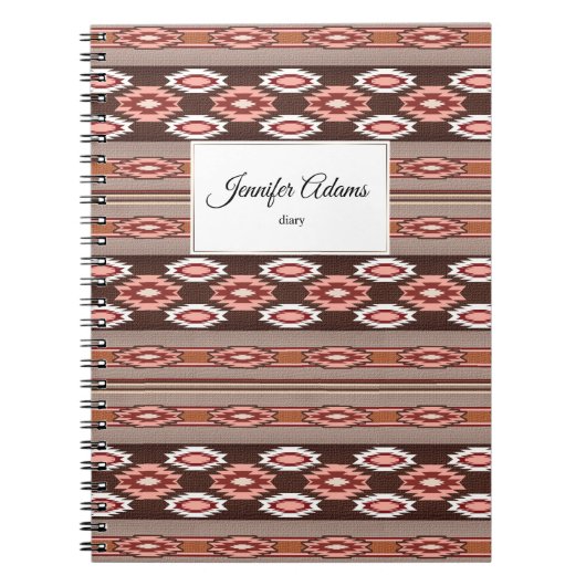 etnisch zuidwestelijk patroon. Naam. Notitieboek (Voorkant)