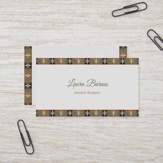 Etnisch zuidwestontwerp. Tekst. Visitekaartje (Voorkant / Achterkant in situ)