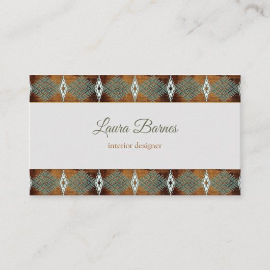 Etnisch zuidwestontwerp. Tekst. Visitekaartje (Voorkant)