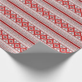 Etnisch zwart wit rood, Oekraïense motieven. Cadeaupapier (Hoek)