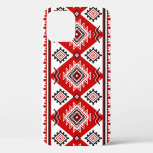 Etnisch zwart wit rood, Oekraïense motieven. Case-Mate iPhone Case