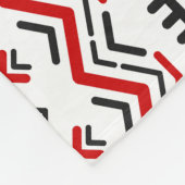 Etnisch zwart wit rood, Oekraïense motieven. Fleece Deken (Hoek)