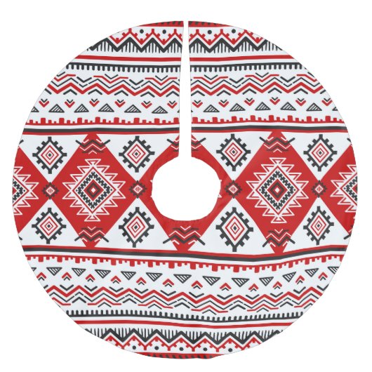 Etnisch zwart wit rood, Oekraïense motieven. Kerstboom Rok (Voorkant)