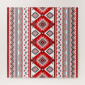 Etnisch zwart wit rood, Oekraïense motieven. Legpuzzel (Horizontaal)