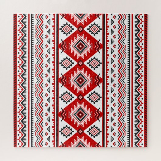Etnisch zwart wit rood, Oekraïense motieven. Legpuzzel (Horizontaal)