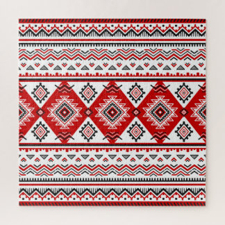 Etnisch zwart wit rood, Oekraïense motieven. Legpuzzel