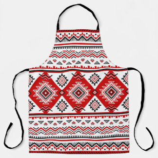 Etnisch zwart wit rood, Oekraïense motieven. Schort