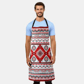 Etnisch zwart wit rood, Oekraïense motieven. Schort (Gedragen)