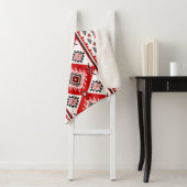 Etnisch zwart wit rood, Oekraïense motieven. Sherpa Deken (In situ)