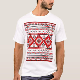 Etnisch zwart wit rood, Oekraïense motieven. T-shirt