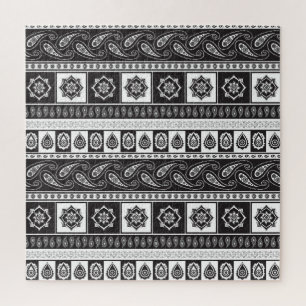 Etnisch zwart wit: tijdloos patroon legpuzzel