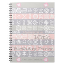 Etnische 16e Birthday Party Guest Book