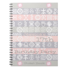 Etnische 17e Birthday Party Guest Book Notitieboek