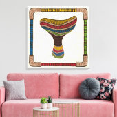 Etnische Abstracte Paddenstoel Canvas Afdruk (Insitu (Woonkamer))