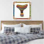Etnische Abstracte Paddenstoel Canvas Afdruk (Insitu (Slaapkamer))