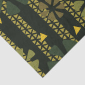 Etnische Abstracte Stripes en Flowers Patroon Tissuepapier (Detail)