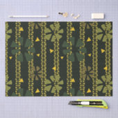 Etnische Abstracte Stripes en Flowers Patroon Tissuepapier (Craft)
