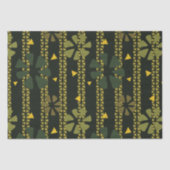 Etnische Abstracte Stripes en Flowers Patroon Tissuepapier (Voorkant)