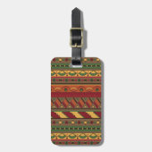 Etnische achtergrond bagagelabel (Voorkant verticaal)