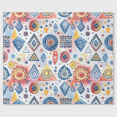 Etnische achtergrond cadeaupapier (Vlak)