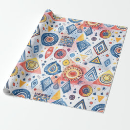 Etnische achtergrond cadeaupapier