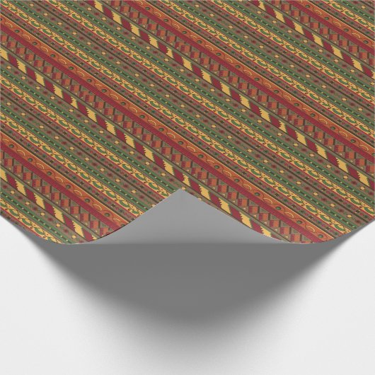 Etnische achtergrond cadeaupapier (Hoek)