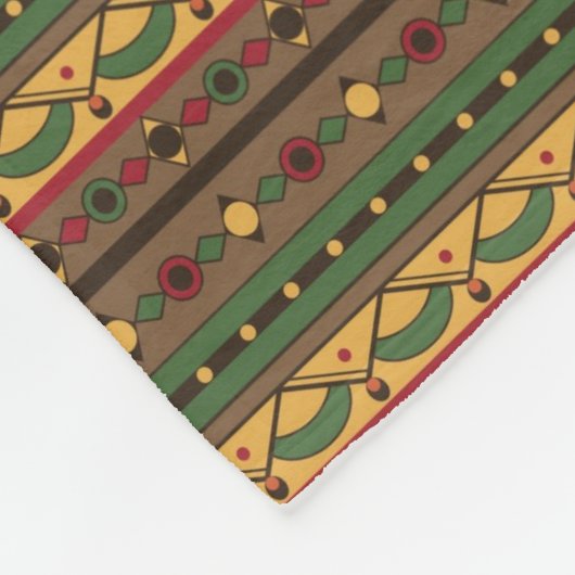 Etnische achtergrond fleece deken (Hoek)