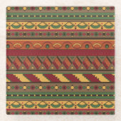 Etnische achtergrond glazen onderzetter (Voorkant)