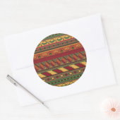 Etnische achtergrond ronde sticker (Envelop)