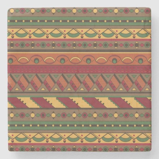 Etnische achtergrond stenen onderzetter (Voorkant)