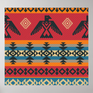 Etnische adelaars Tribal  Patroon Poster