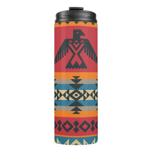 Etnische adelaars Tribal  Patroon Thermosbeker (Voorkant)